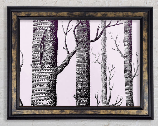 Pink Bark Framed Print