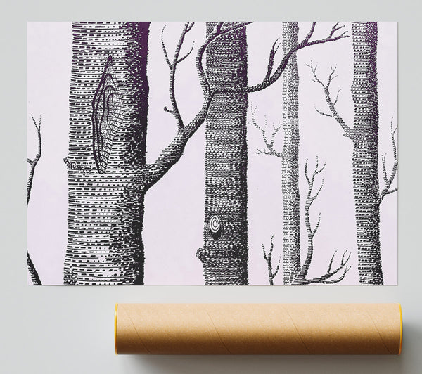 Pink Bark Print