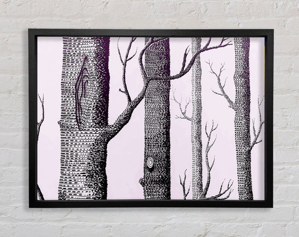 Pink Bark Framed Print
