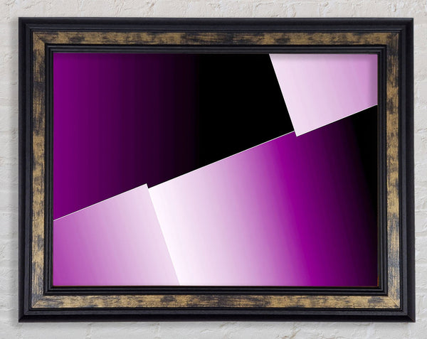 Half Cut Purple Framed Print