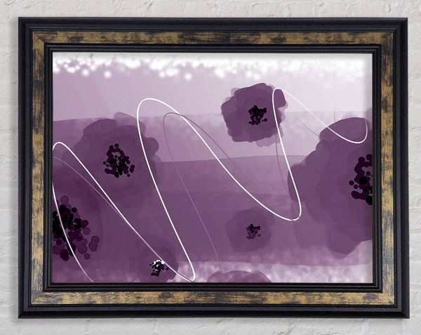Poppy Heads Lilac Framed Print
