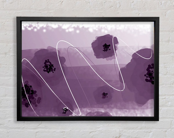 Poppy Heads Lilac Framed Print