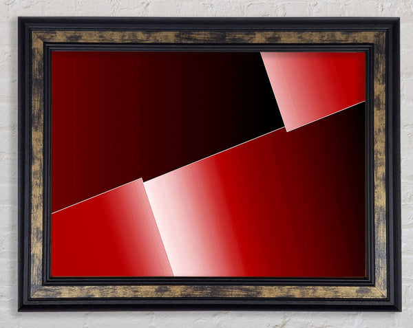 Half Cut Red Framed Print