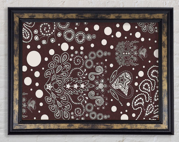 Bloom Explosion Beige Framed Print