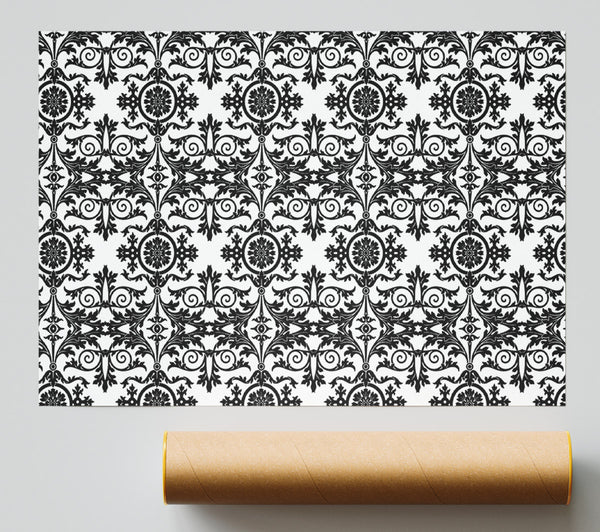 Confusion Black On White Giclee Print
