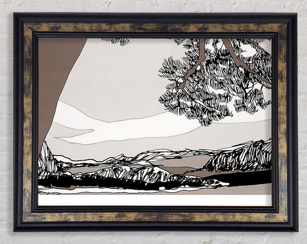 Caramel Waves Framed Print