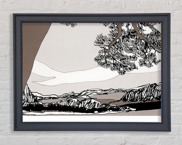 Caramel Waves Framed Print