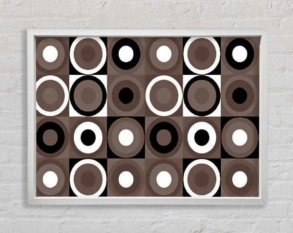 Kreise in Quadraten Beige