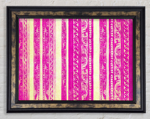 Vertical Landslide Pink Framed Print