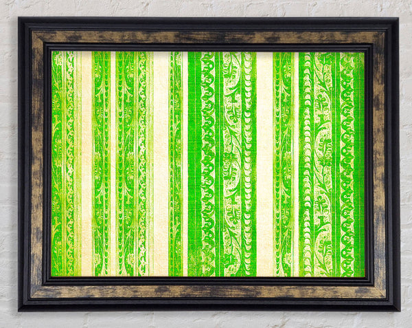 Vertical Landslide Lime Framed Print