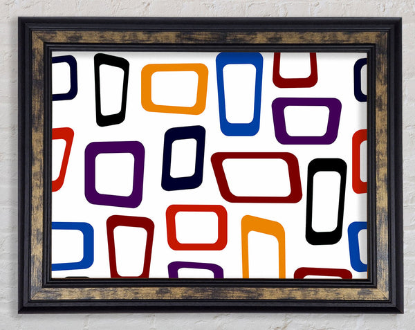 Rainbow Squares Framed Print