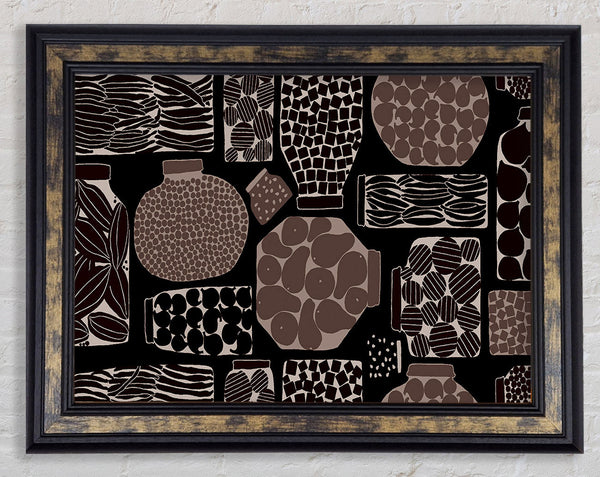 Expressionism Chocolate Framed Print