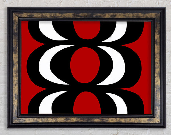Space In Time Red Framed Print