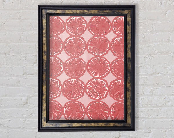 Segment Intervention Pink Framed Print