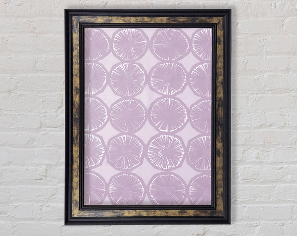Segment Intervention Lilac Framed Print
