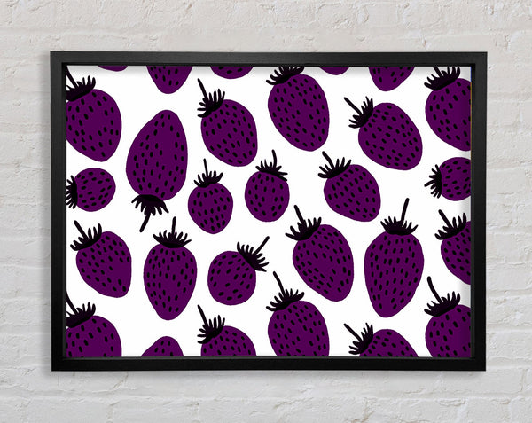 Purple Raspberries Framed Print