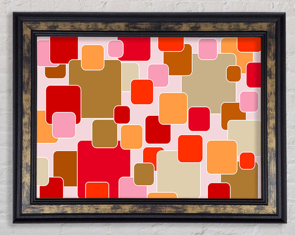 Colour Of Squares Framed Print