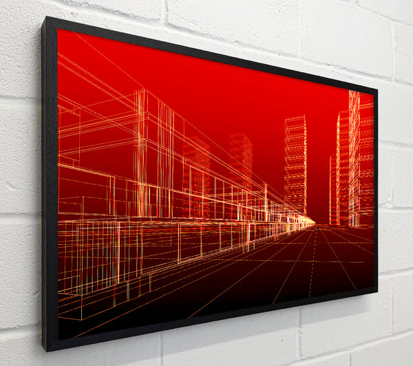 Red Futuristic City