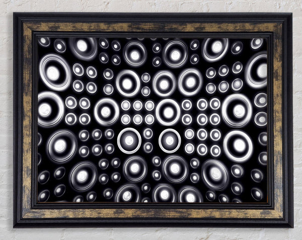 Retro Circles Framed Print