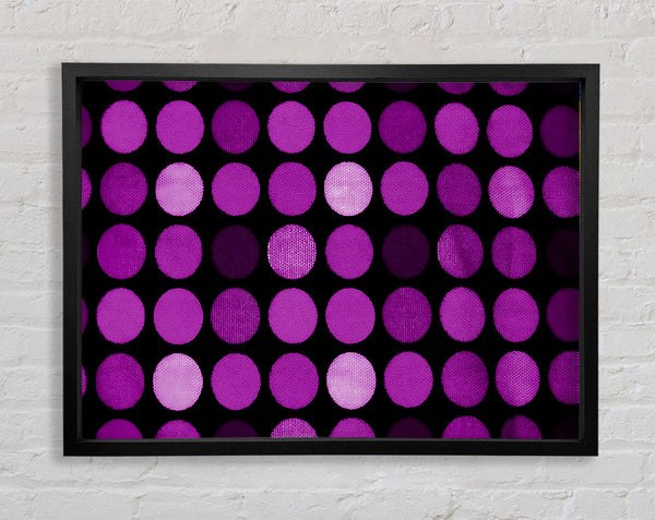 Purple Circles Framed Print