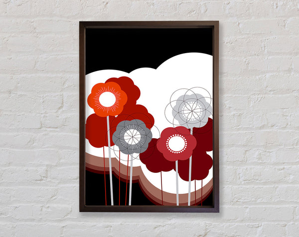 Flower Stem Cloud Framed Print