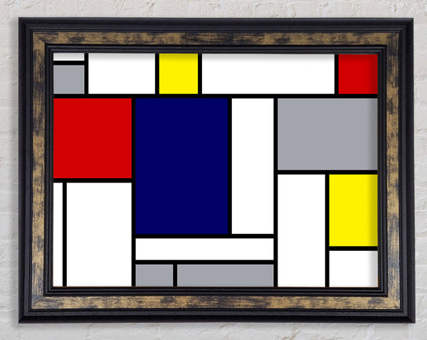 Rectangles Of Colour Framed Print