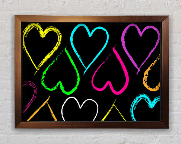 Bunte Liebesherzen