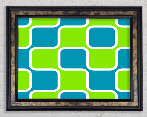 Puzzle Of Squares Framed Print