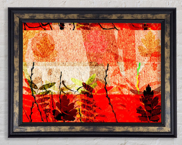 Red Leaves Of Wonder Framed Print