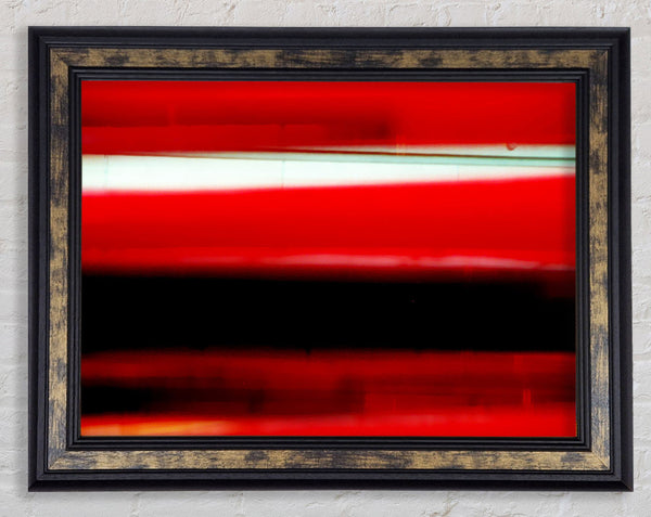 Red Ocean Abstract Framed Print