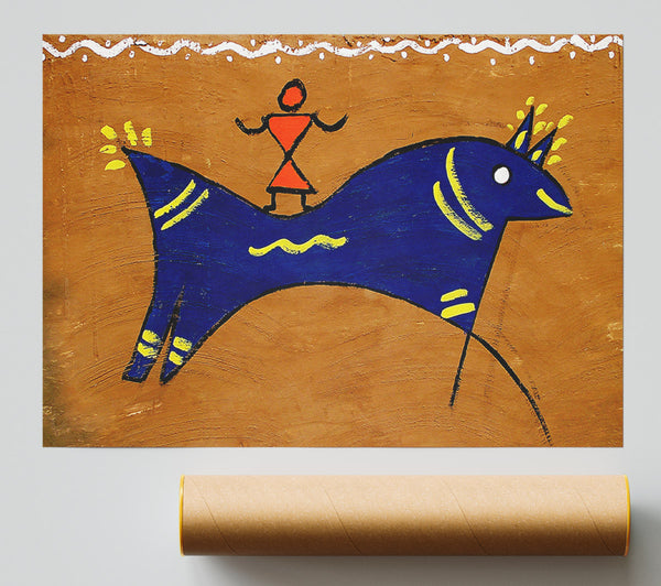 Aborigional Animal Of Peace Giclee Print