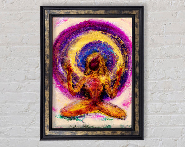 Zen The Spinning Wheel Of Life Pinks Framed Print