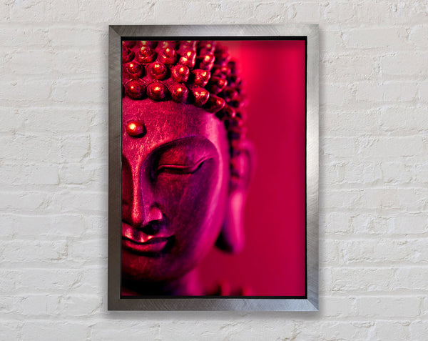 Buddha Face Pink Framed Print