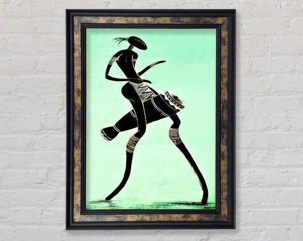 African Tribal Dancer Framed Print