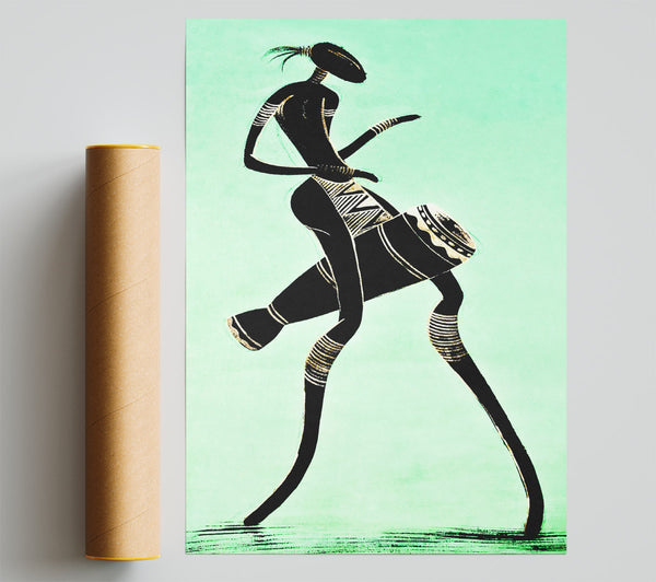 African Tribal Dancer Giclee Print