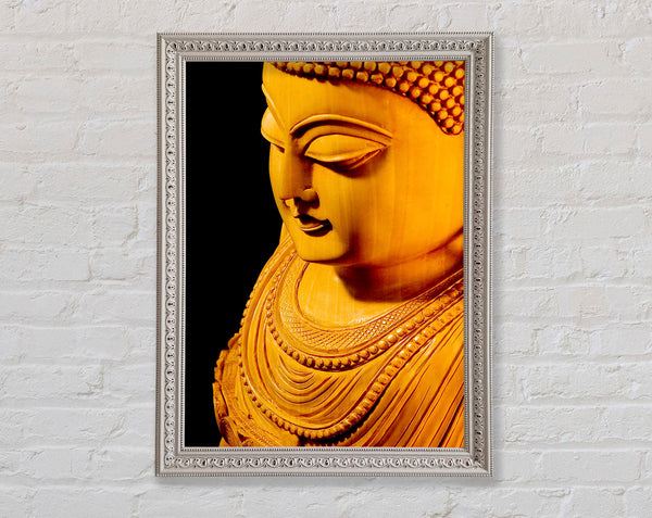 Buddha In Golden Light Framed Print