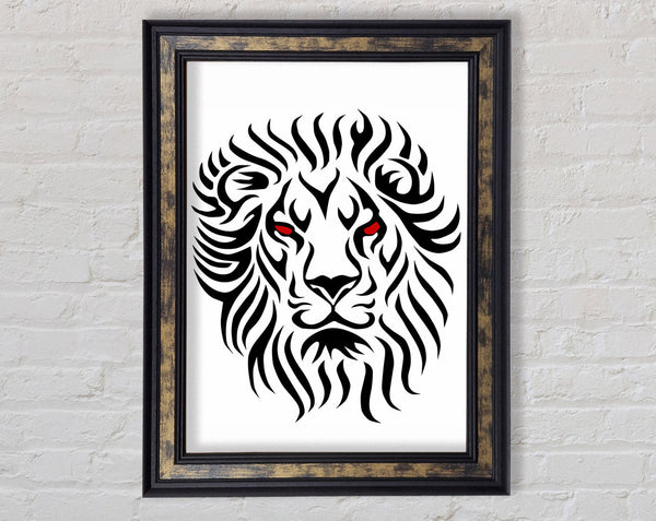 Fierce Lion Eyes Framed Print