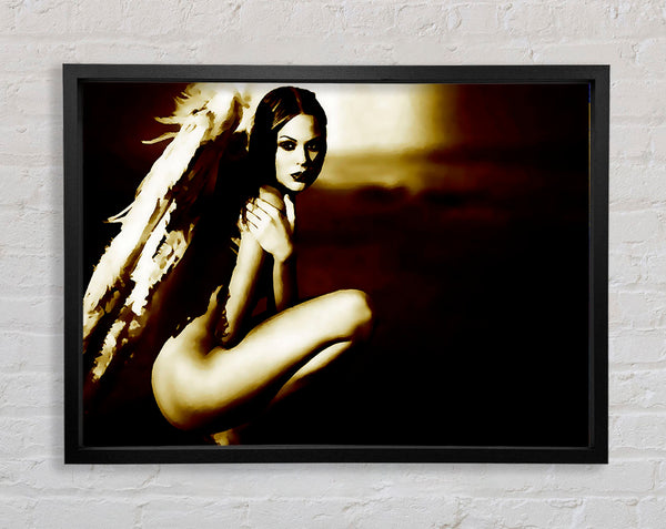Naked Angel Chocolate Framed Print
