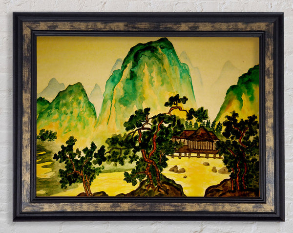 Japanese Bonsai Gardens Framed Print