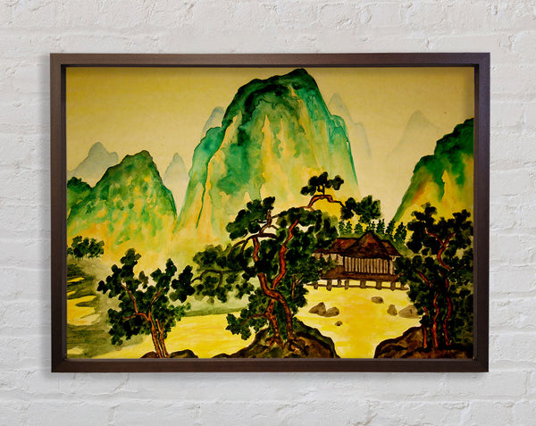 Japanese Bonsai Gardens Framed Print