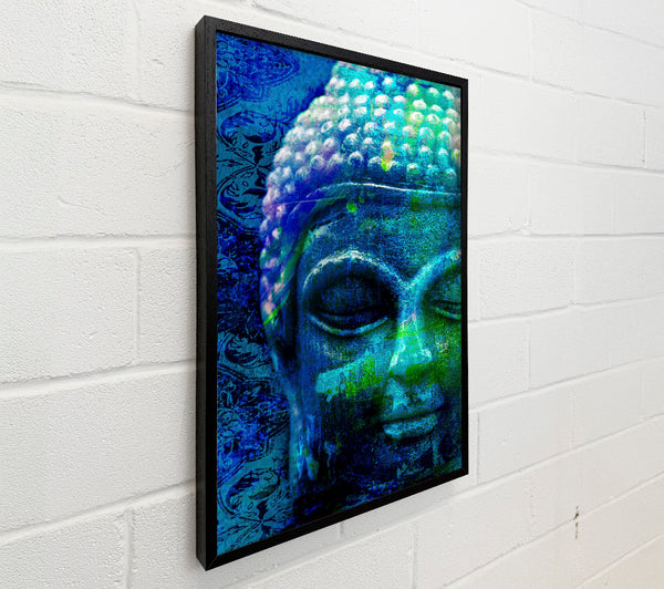 Retro Blue Green Buddha