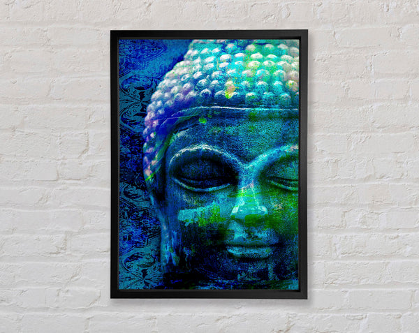 Retro blau grün Buddha