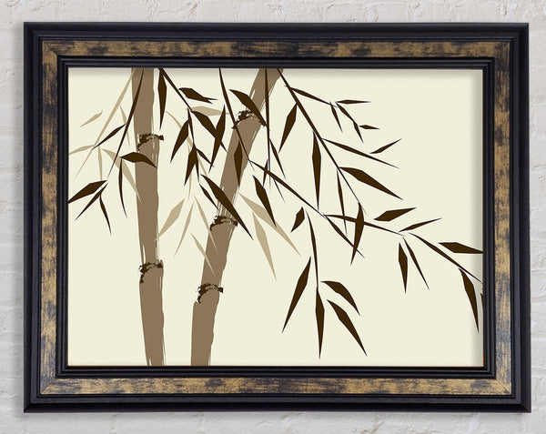 Chinese Bamboo Painting Framed Print
