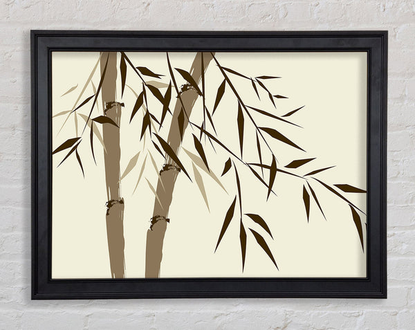 Chinese Bamboo Painting Framed Print