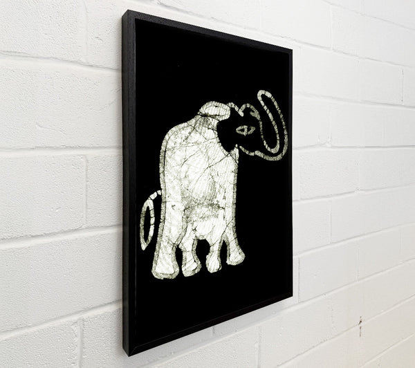 Native Elephant Art B n W