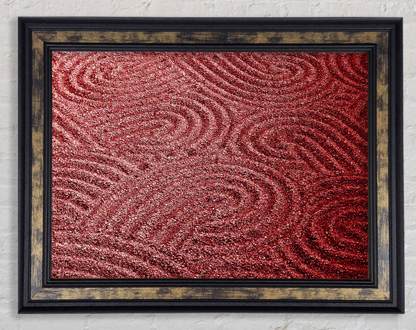 Red Sand Patterns Framed Print