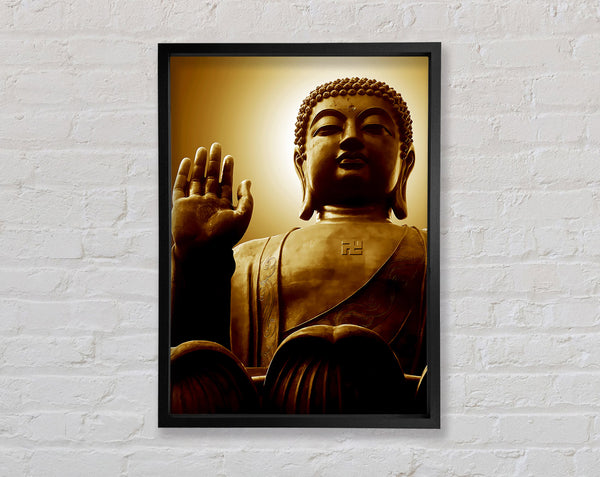 Buddha-Statue in Sepia