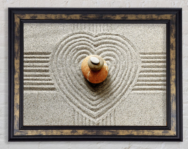 Love Heart Stones Framed Print