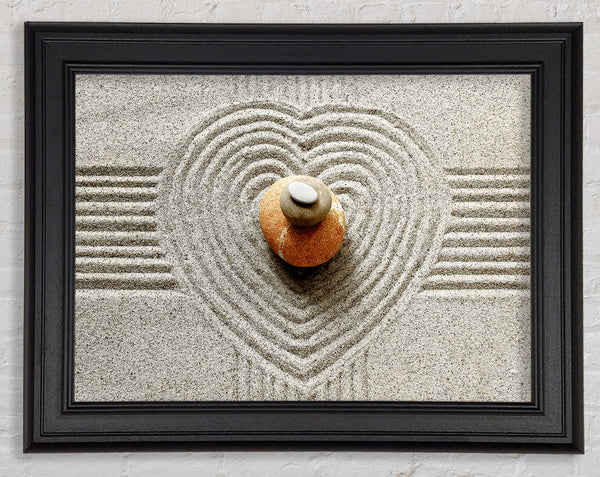 Love Heart Stones Framed Print