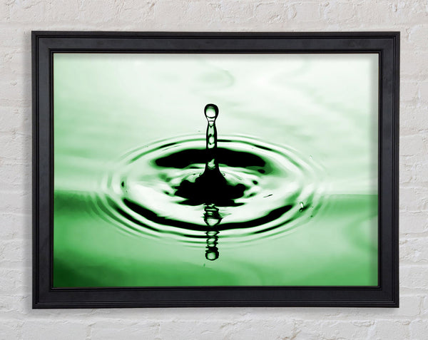 Green Water Ripples Framed Print